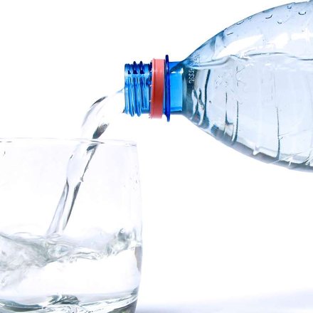 Fresh water being poured into a glass